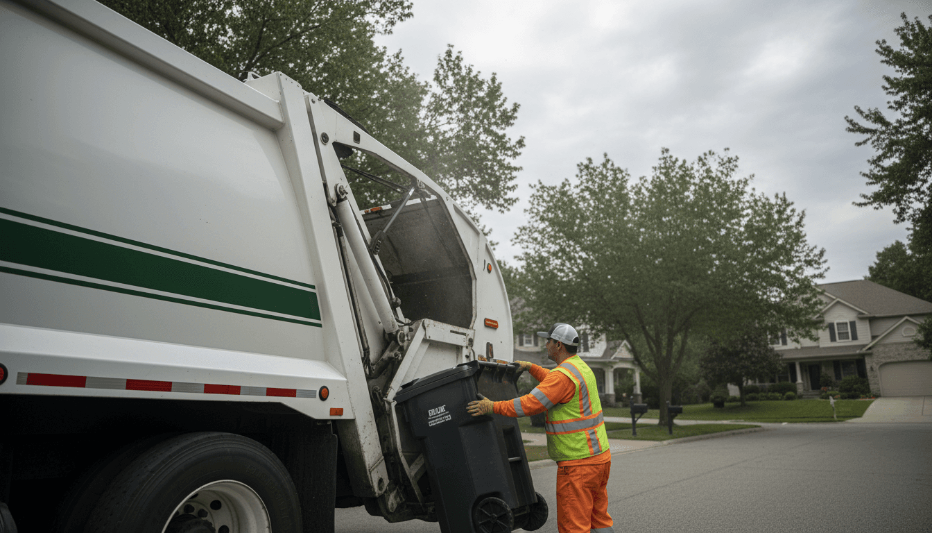 Garbage truck driver in Malindi preparing for scheduled pickup